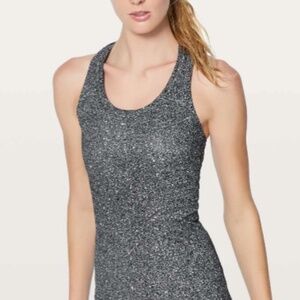 LULULEMON COOL RACERBACK II - LUMINESCE SPLATTER WHITE BLACK